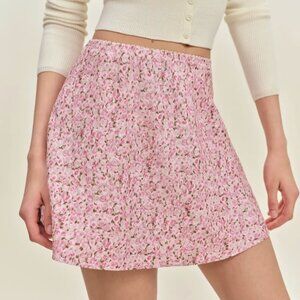 NWT Reformation Brandy Linen Skirt Pink - Size XS